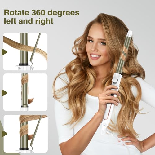 Effortless Waves Hair Curling Iron - Dual Voltage 1 Inch Long Barrel for Stylish Waves (White, 1 Inch)
| Dual Voltage H