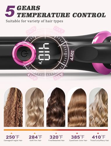 Mini curling iron for travel, 110~240V dual voltage with European plug adapter
| Tiny curling irons for women, anti-sca